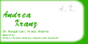 andrea kranz business card